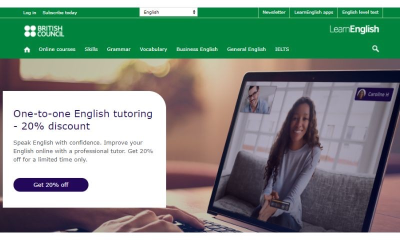 Learning British Council là website được phát triển nhằm giúp người học có thể phát triển toàn diện tiếng Anh miễn phí
