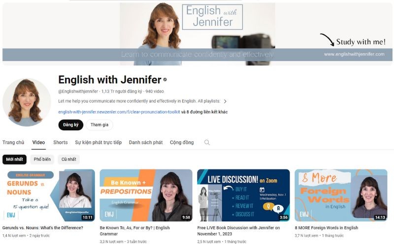 English with Jennifer được sáng lập bởi Jennifer - Giáo viên dạy tiếng Anh, người Mỹ