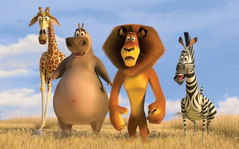 Madagascar là một bộ phim hoạt hình giúp bé học tiếng Anh lý thú tại nhà 