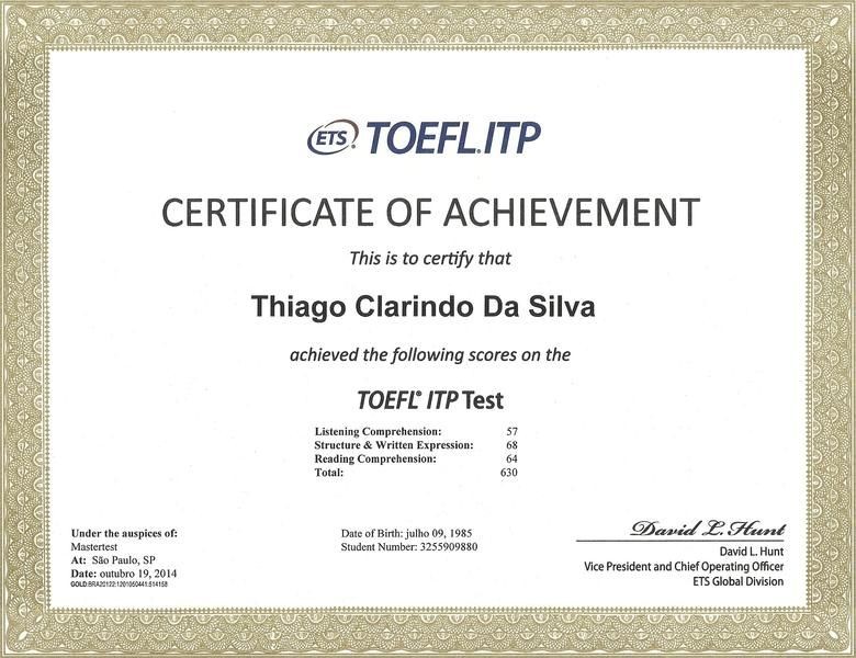 Hình ảnh mẫu chứng chỉ TOEFL 