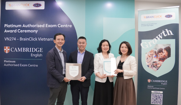 BrainClick-OEA Vietnam trở thành Trung tâm Khảo thí Ủy quyền Bạch Kim